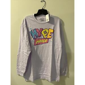 The Hype House Womens Large Purple Long Sleeved Shirt NWT! A674